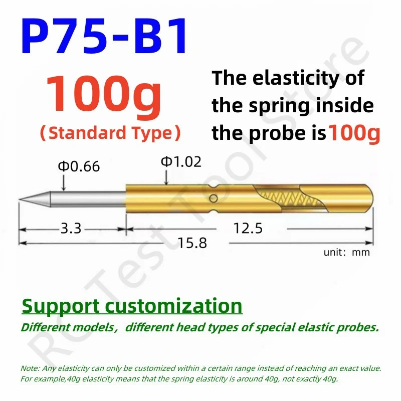 

20/100 шт. пружинный тестовый штифт P100-B P75-B P50-B P100-B1 P75-B1 P50-B1 P058-B P048-B P038-B P035-B P030-B P025-B тестовый зонд Pogo Pin