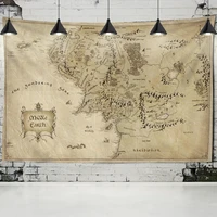 antique pirate treasure map tapestry wall hanging hippie boho decor tapestry golden island carpet college dorm decoration