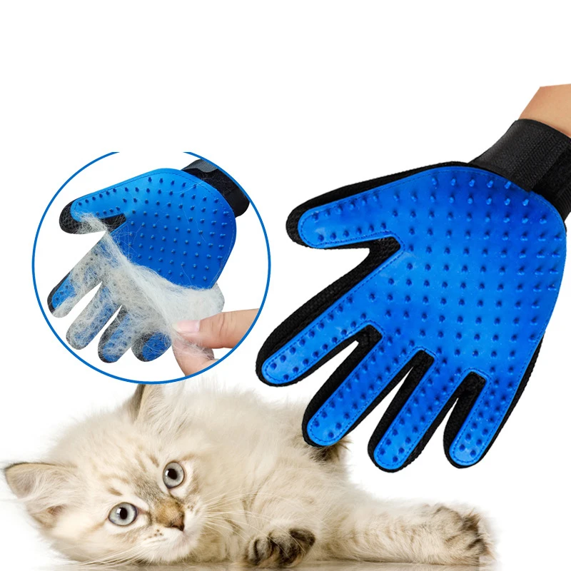 

Dog brush Glove finger cleaning Massage Glove for Pet cat Grooming comb hair gloves animal Deshedding tools