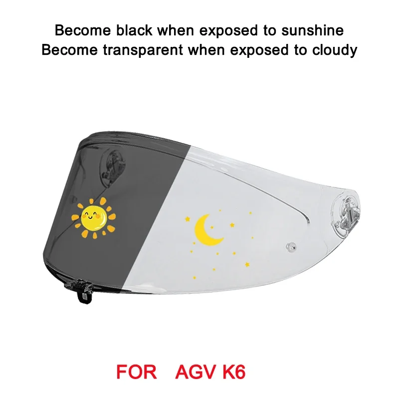 

Фотохромный защитный козырек для объективов AGV K6 K6S, козырек на все лицо, защитный козырек, запчасти для гоночного шлема