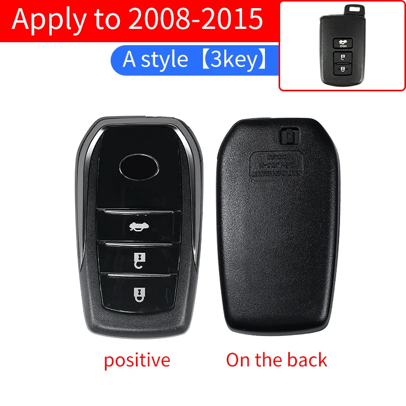 

2008-2021 для Toyota Land Cruiser 200 Prado 150 модифицированный пульт дистанционного управления, обновленный Корпус ключа 2/3/4, аксессуары для кнопок Запасные части, Модифицированная крышка ключа, 2009 2010 2011 2012