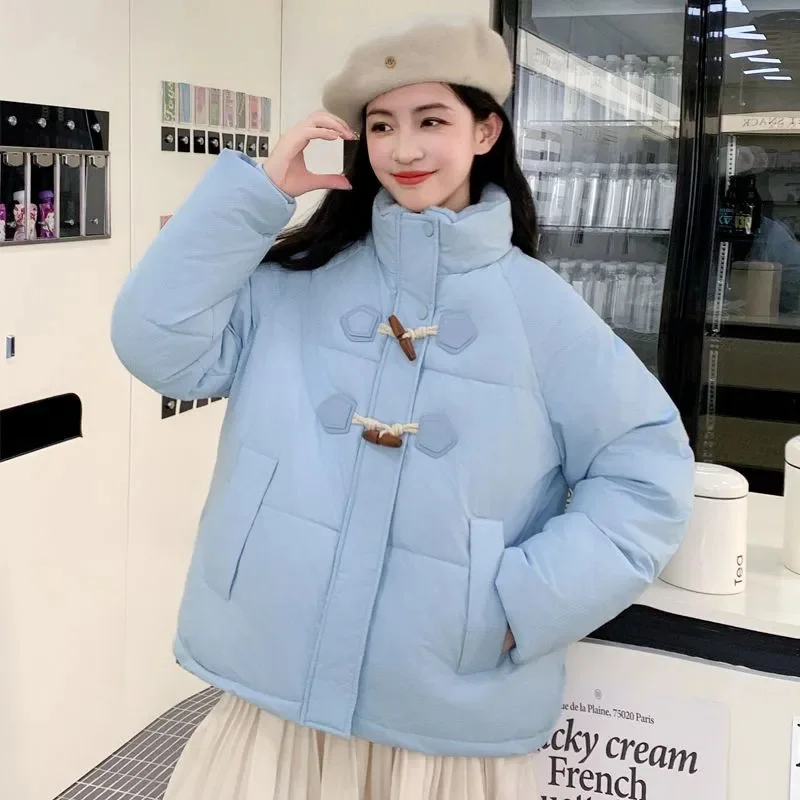 Модная пуховая куртка женские парки новинка 2024 зимнее короткое теплое пальто с