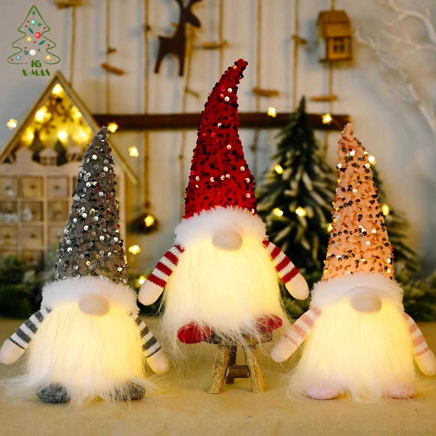 Готовый к отправке natal navidad Mini безликий гном Рождественская елка Орнамент