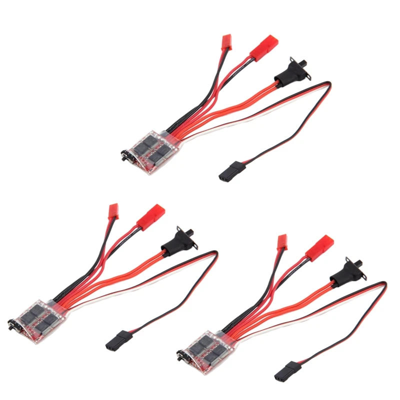 

3x RC ESC 30A 4-8V контроллер скорости щеточного двигателя 1/16 1/18 для скалолазания RC Car Ship Tank Mini 4Wd WPL Car