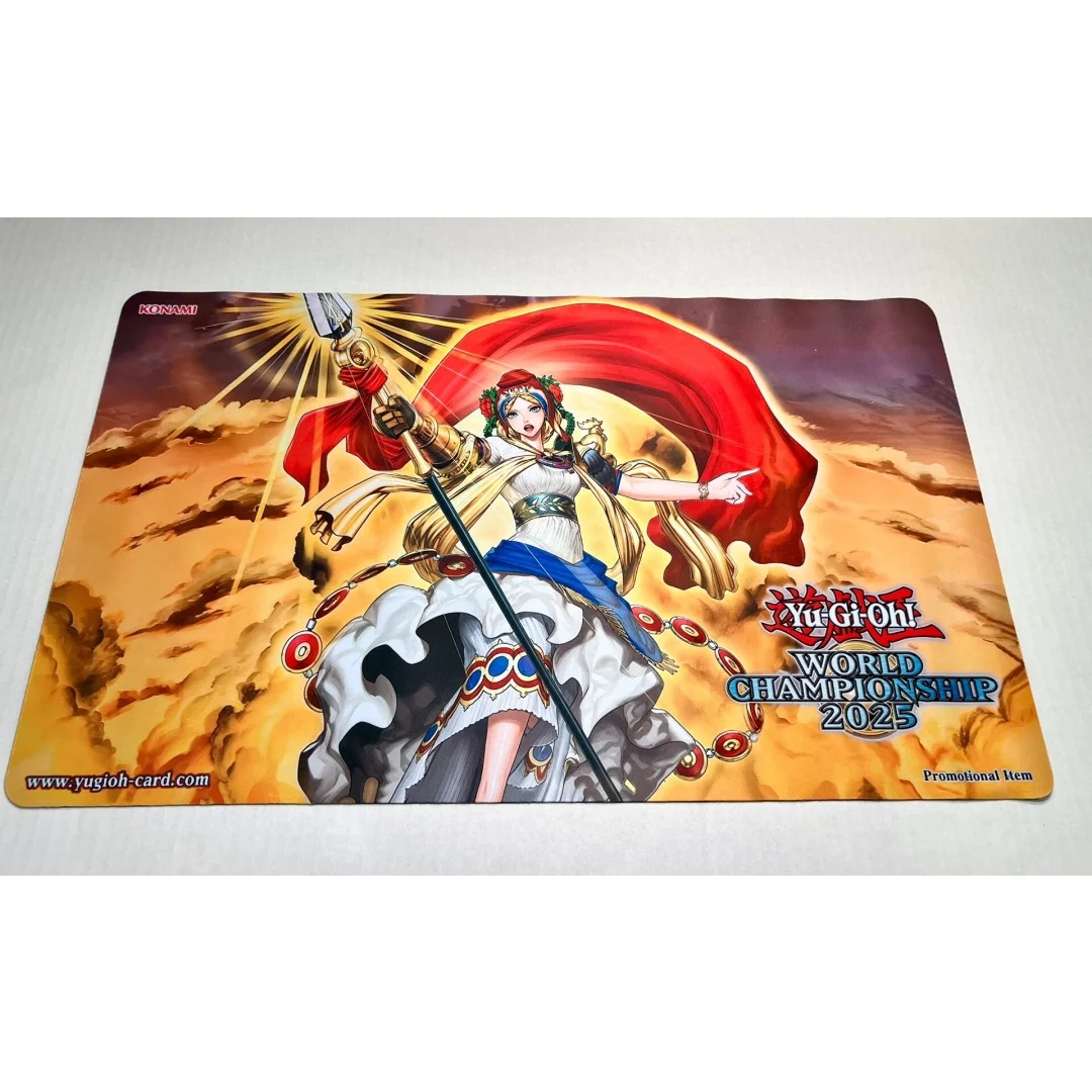 Фото Игровой коврик Yu-Gi-Oh! Light Leading The Valiant WCS2025, 600x350 мм, французский памятный выпуск, одинарный, резиновый, для карточных игр, DIY №3