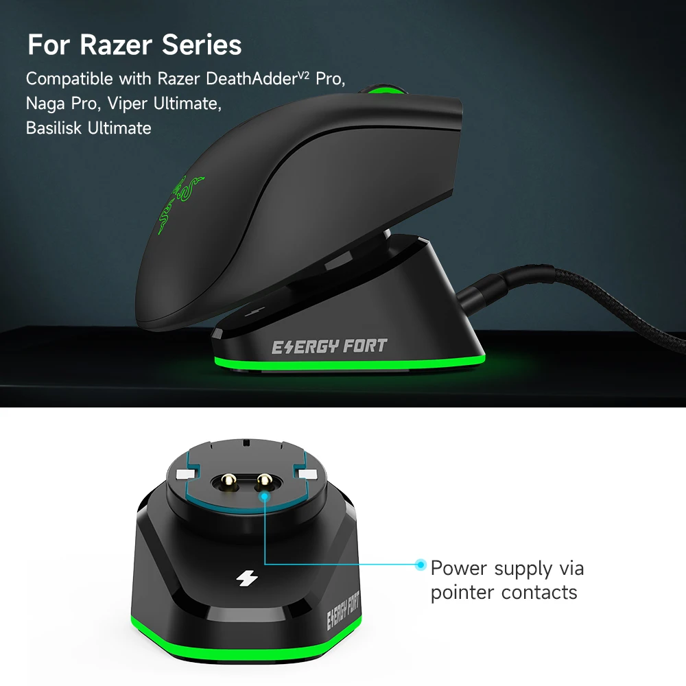 Беспроводное зарядное устройство для мыши Logitech G Pro X Superlight G502 lightspeed Razer DeathAdder V2 Naga