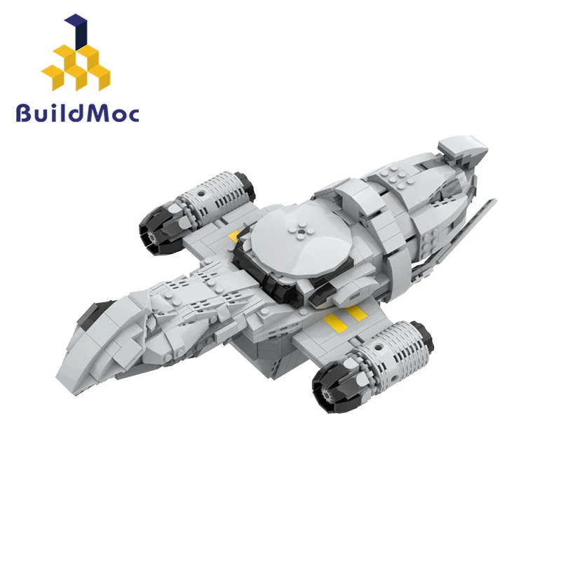 

Buildmoc, космический корабль из фильма, светоотражающие элементы, MOC набор, космический корабль, строительные блоки, игрушки для детей, подарки, игрушки, 914 шт., кирпичи