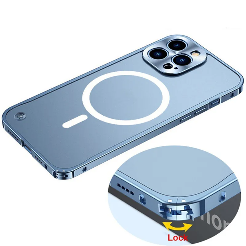 Роскошный оригинальный магнитный чехол Macsafe с металлической рамкой для Magsafe IPhone 13