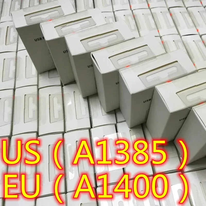 

10pcs/lot AAA Quality A1400 A1385 EU Plug USB Wall Charger AC Power Adapter 5V 1A charging plug