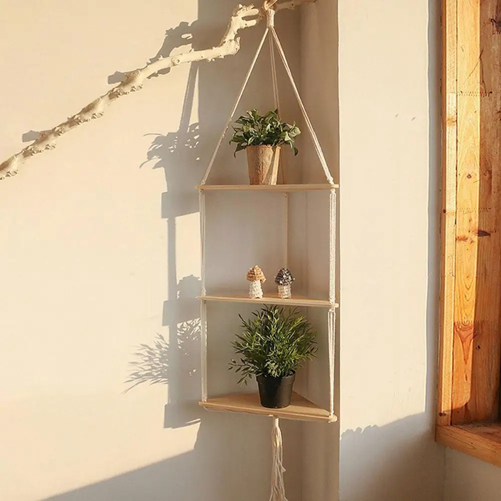

1pcs Handmade Flower/pot Hanging Baskets Macrame Plant Hanger Flowerpot Holder Net For Wall Decoration Countyard Garden Sup P3m1