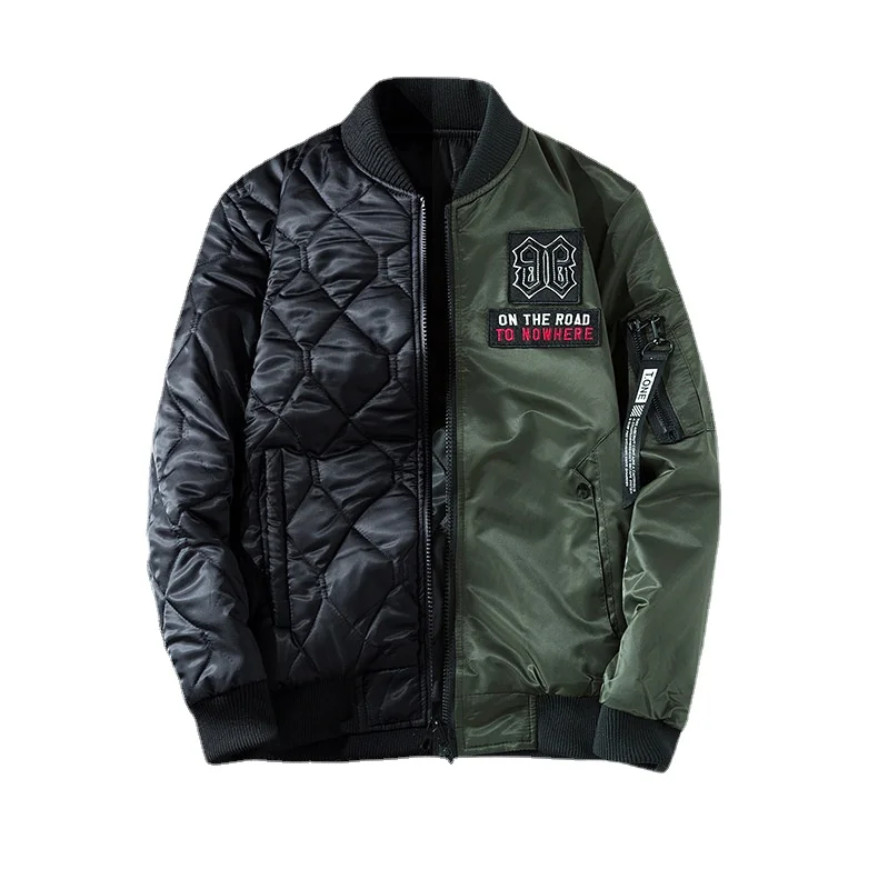 Осенне-зимняя Черная Куртка мужская летная куртка ВВС США бейсбольная форма Модная брендовая Двусторонняя одежда хлопковая одежда