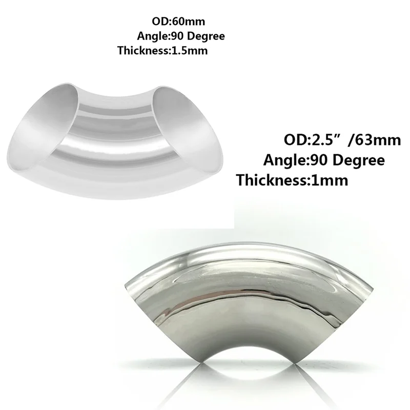 

1 шт., патрон для трубы из нержавеющей стали, 60/63 мм