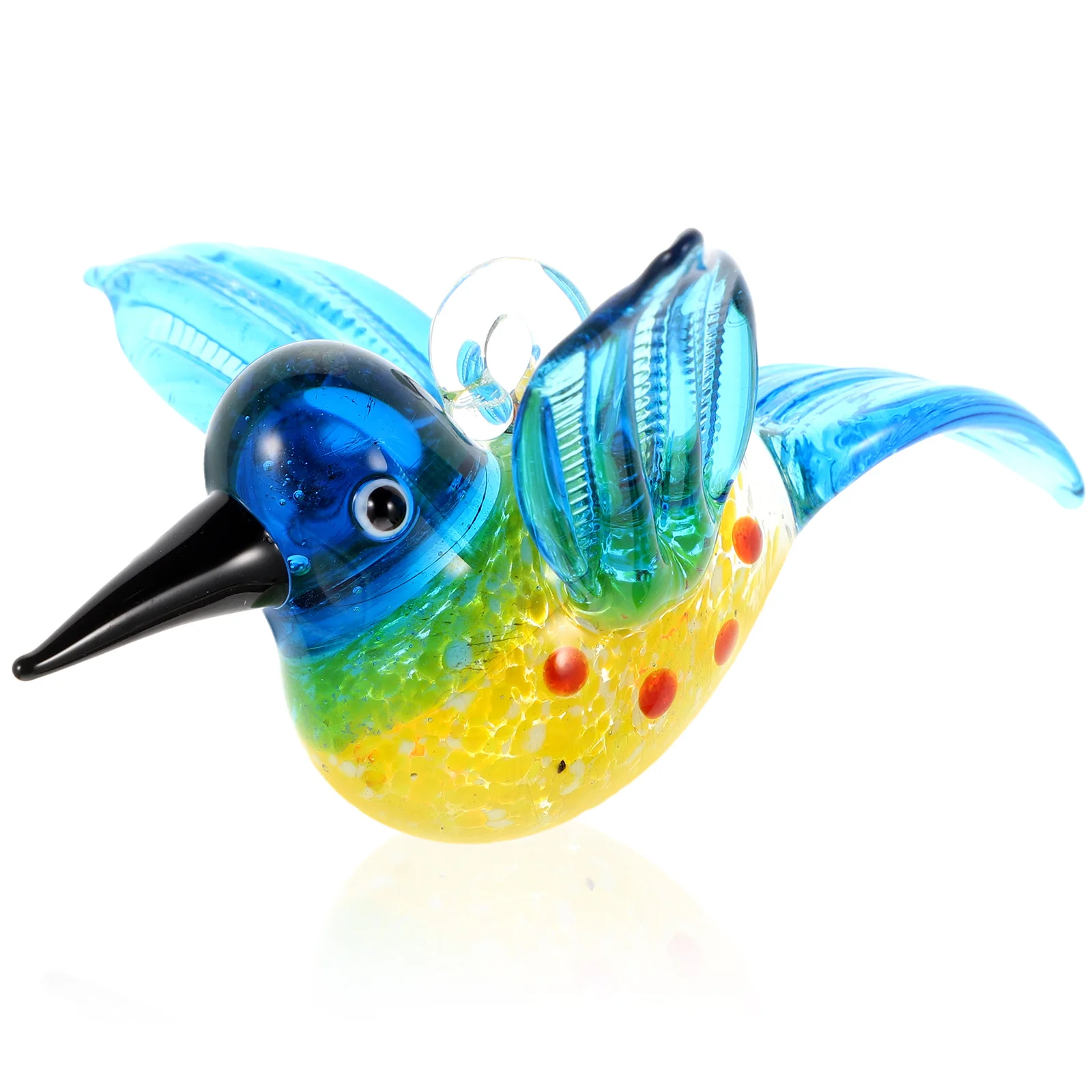 

Bird Figurine Crystal Animal Decor Statue Blown Paperweight Hummingbird Sculpture Ornament Hand Miniature Home Prop Figure