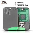 Смарт-ключ Dandkey, 2 кнопки, ID46, PCF7947, чип 433 МГц, для Renault Laguna Espace