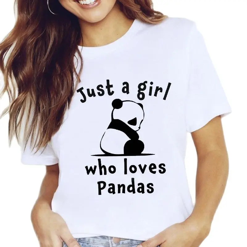 

Футболка женская с принтом панды, Повседневная рубашка с коротким рукавом и графическим принтом животных, для мальчиков и девочек, Лидер продаж