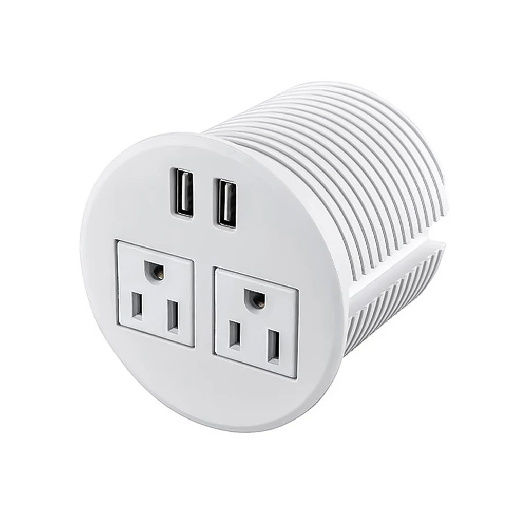 Настольная втулка питания с 2 розетками Настольный удлинитель Утопленная