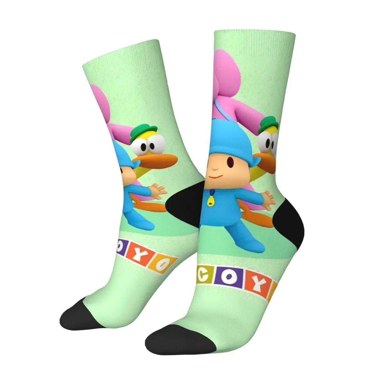 Осенне-зимние милые носки унисекс в стиле хип-хоп Pocoyoed нескользящие для экипажа