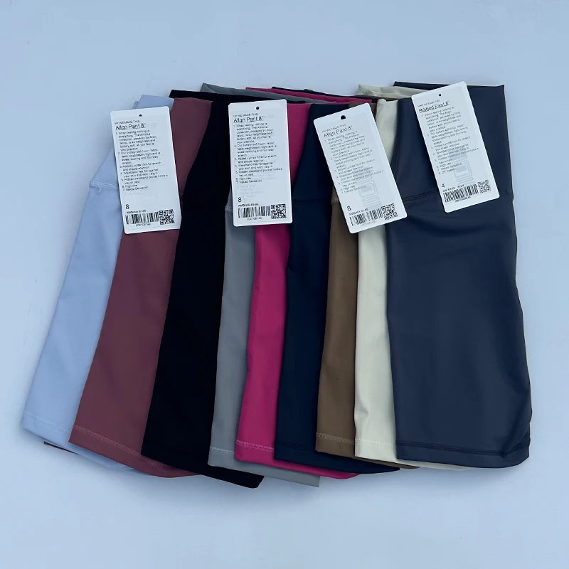 Luluwomen Fitness Yoga Shorts High Waist Tight High Quality Nylon Quick Drying Breathable Running Sports Women's Leggings