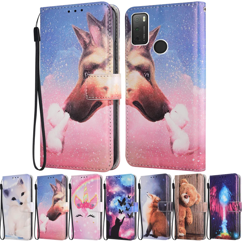 Кожаный чехол-бумажник для Alcatel 1SE |