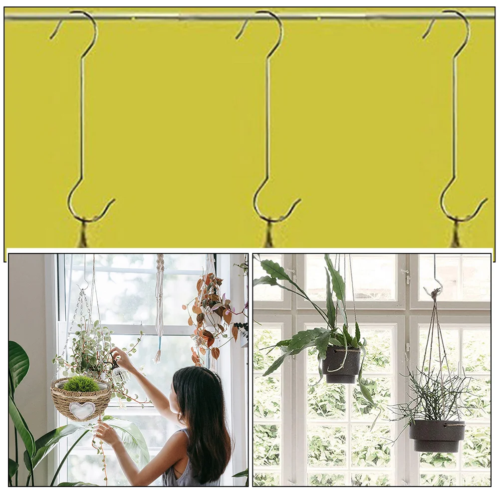 6 шт. подвесные цветочные горшки уличный крючок для растений крючки из