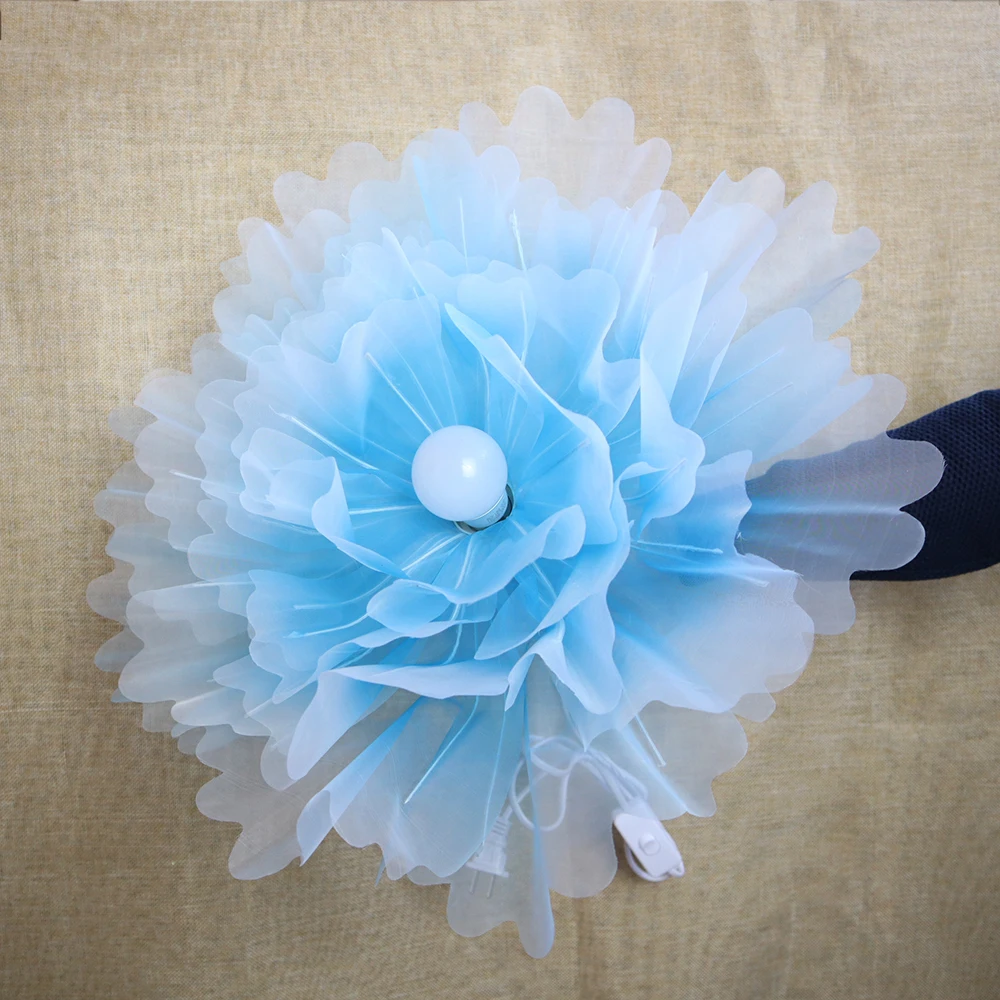 Искусственный большой цветок из пряжи с лампой свадебное украшение макет сцены