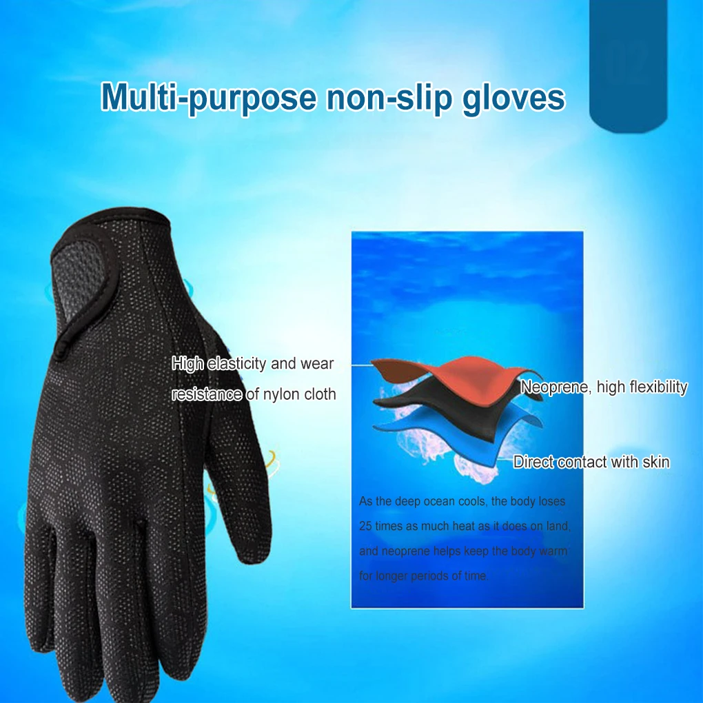 

1 Pair Sports Gloves Underwater Mitten Mitts Professional Beginner Warmer