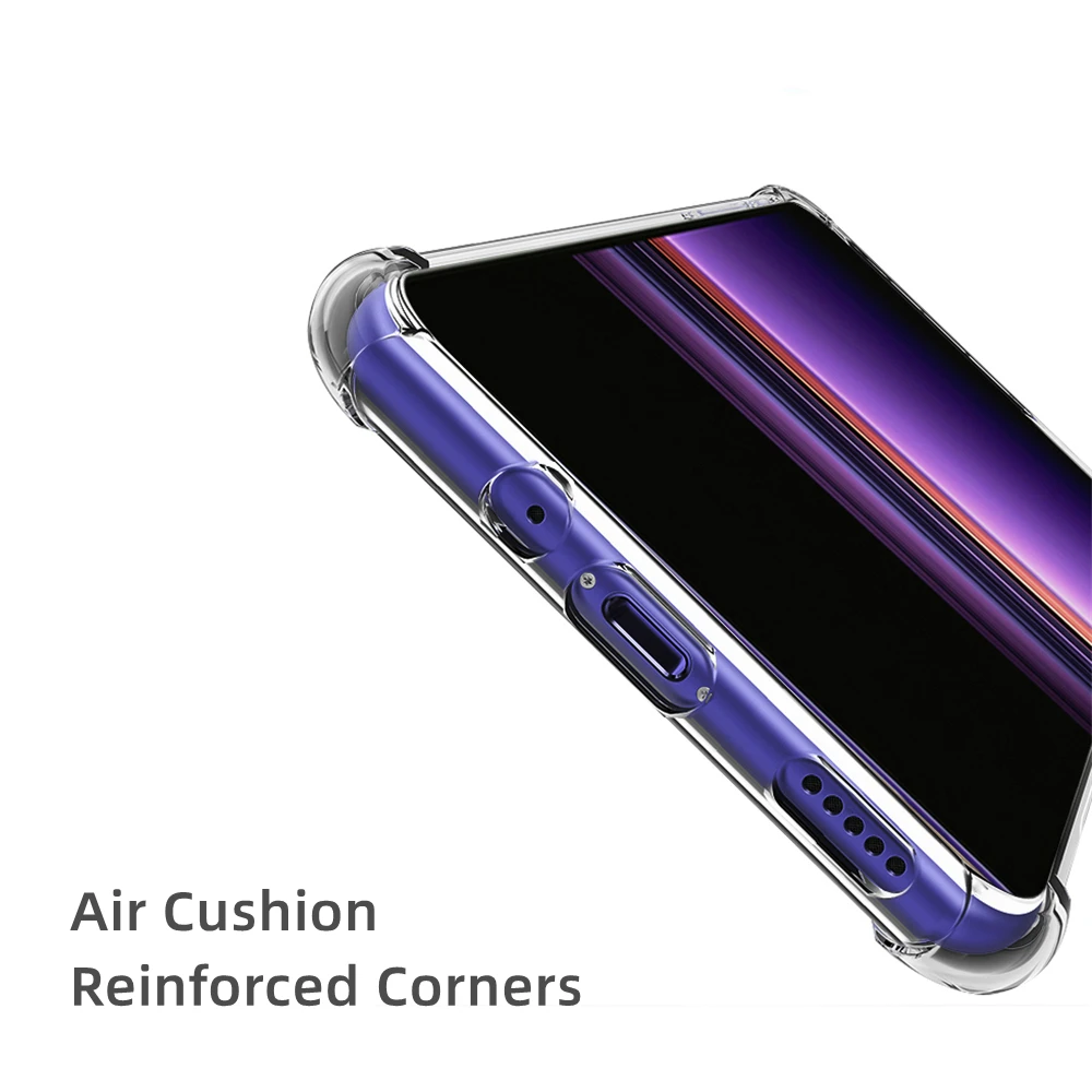 Усиленный прозрачный чехол на Sony Xperia 1 5 8 10 II III IV Мягкий силиконовый Ace 2 3 L3 L4