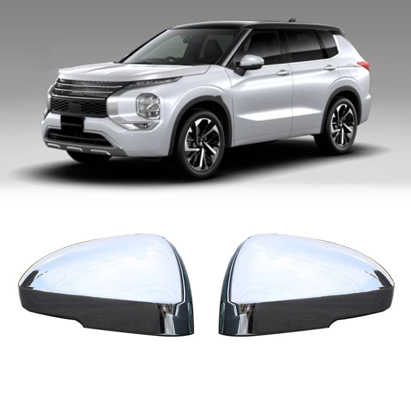 Боковые зеркала заднего вида из углеродного волокна для Mitsubishi Outlander 2022-2023 ABS Chrome