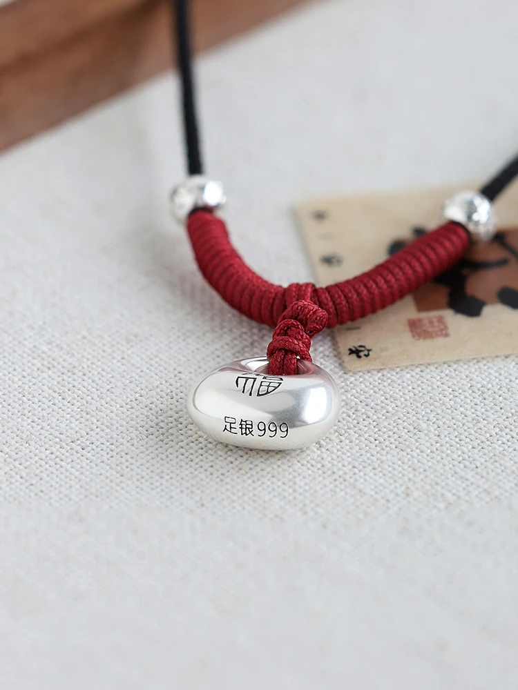 Китайский Sle Safe Lock ожерелье из стерлингового серебра женский дизайн твердое