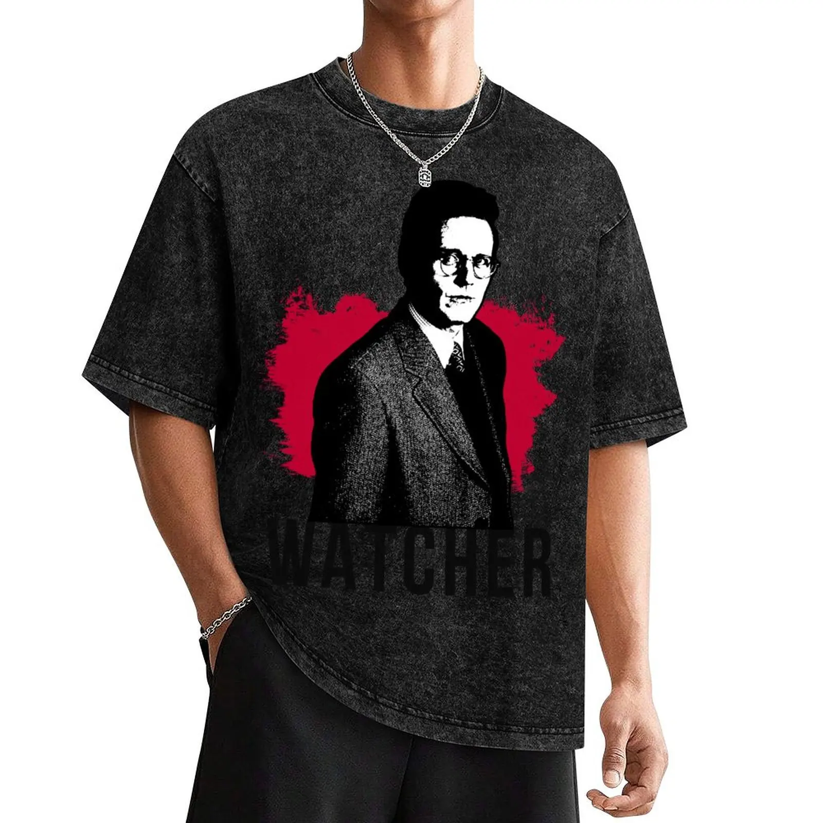 Мужская футболка Giles the Watcher красная хлопок