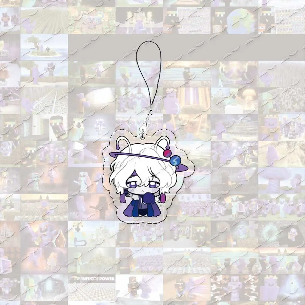 Фото Акриловые подвески для телефона Unstable Universe Chibi: SMP ParrotX2, Wemmbu, SpokeIsHere. Маленький кулон-брелок для телефона, цепочка для ключей, подарок для фанатов. №4