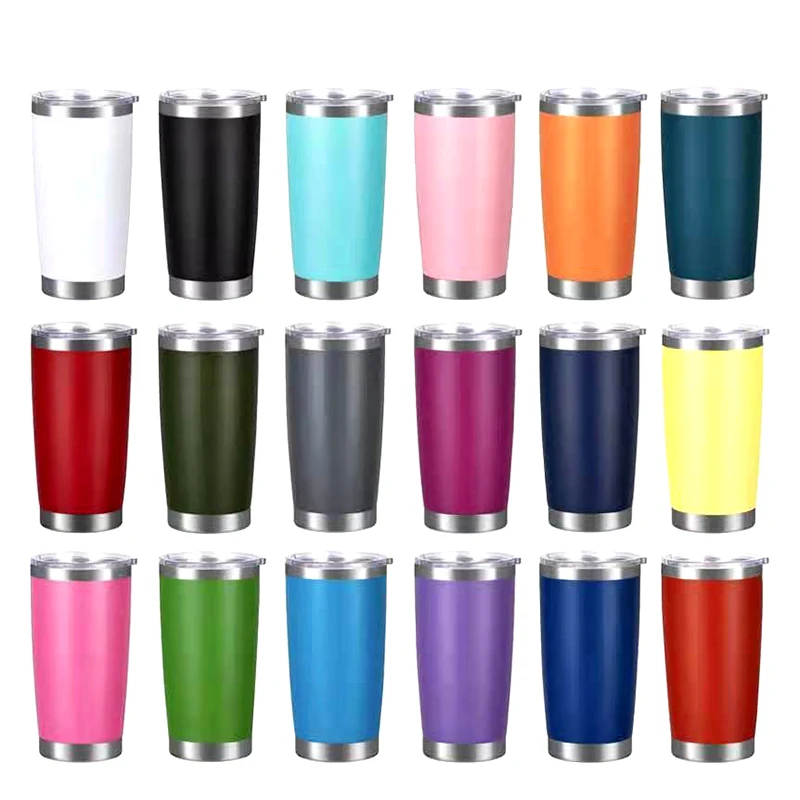 

Travel Mug Ice Cup 20 OZ Colourful Tumbler 304 Stainless Steel Double Wall Vacuum Insulated Coffee Mug Wide Mouth Metal Bottle