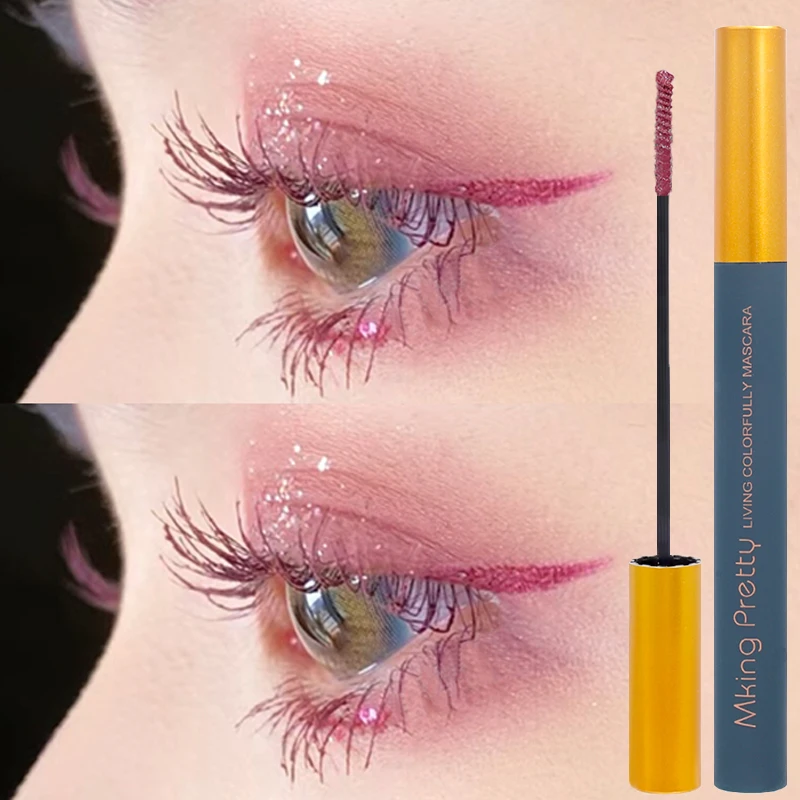 

Ultra Fine Brush Head Colored Mascara Waterproof Long Lasting Extension Eyelashes Natural Curling Mascara Korean Makeup Cosmetic