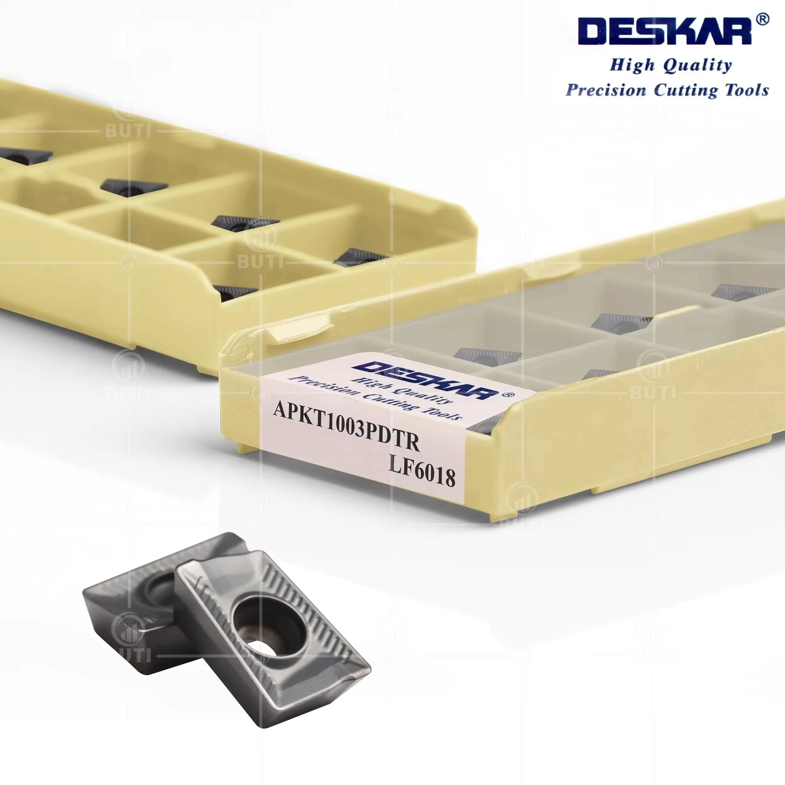 Фото DESKAR 100% Оригинальные фрезы APKT1003PDTR LF6018 для станков с ЧПУ, режущие инструменты для обработки нержавеющей стали. №4