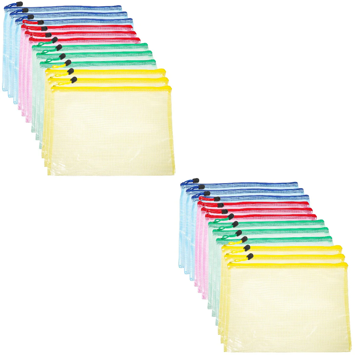 

Прозрачный сетчатый офисный органайзер для файлов формата А4, 24 шт., бумажные файлы, карманные папки из ПВХ, сумки на молнии, пластиковый дорожный мешочек