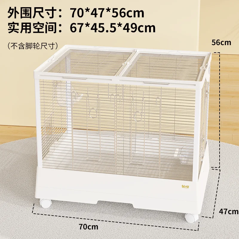 Фото Клетка для птиц Parrot из нержавеющей стали 304, большая, для домашнего использования, Xuanfeng 700, вилла-клетка, можно ставить в несколько уровней и регулировать по высоте №3