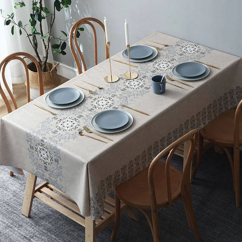 Modern Bohemian Printing Rectangular Tablecloths for Table Wedding Decoration Waterproof Dining Tables Anti-stain Tablecloth