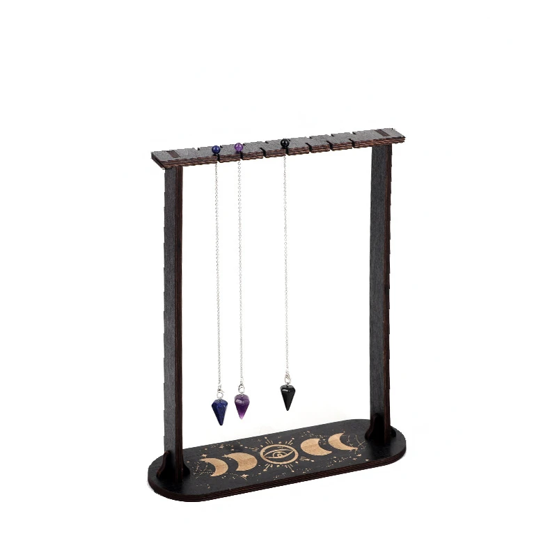 

Wooden Display Stand for Pendulum Crystal Pendant Witch Supplies Jewelry Holder Storage Support Bracket Rack Necklace Organizer