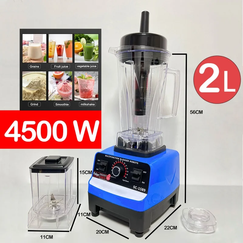 Submersible Blender 4500W Food Processor Comercial Smoothies Blender Kitchen Mixer Juicer  4500w Electric Blender