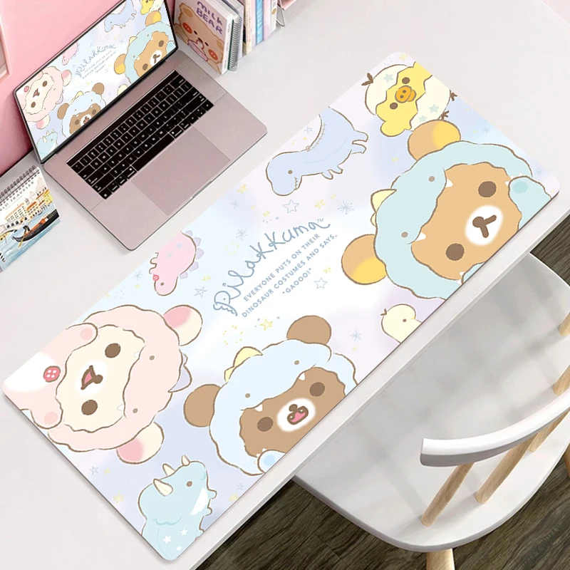 Милый Настольный коврик Korilakkuma Rilakkuma Kawaii Большой Коврик для мыши клавиатуры