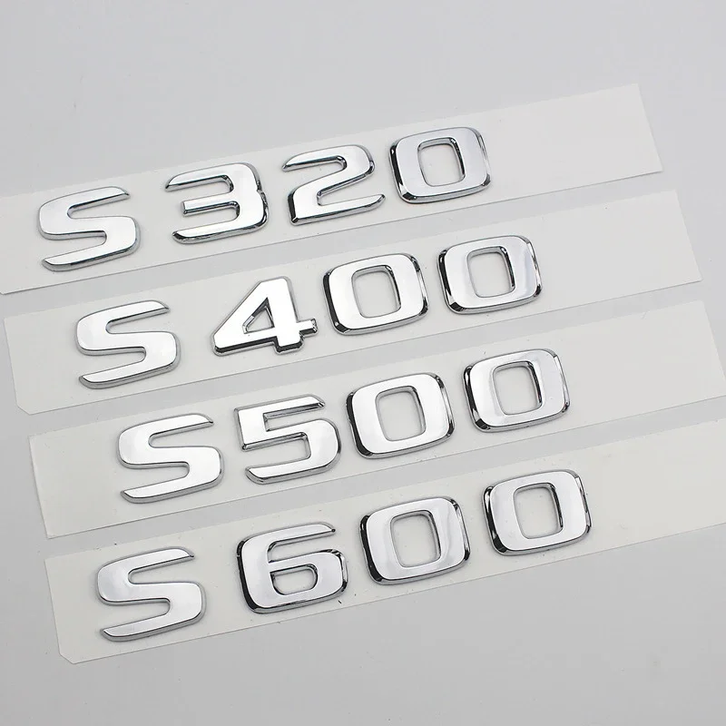 

3D ABS Chrome логотип S320 S350 S400 S450 S500 S550 S580 S600 эмблема буквы значок багажника автомобиля для Mercedes S W222 W223 аксессуары