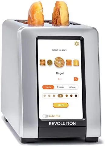 

Тостер с запатентованным сенсорным экраном R270 InstaGLO®Технология матовая платина, 16 режимов для хлеба, режим Panini, без глютена M