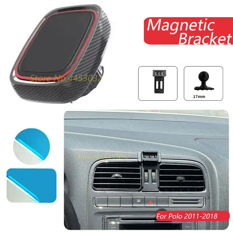 

Магнитный автомобильный держатель для телефона Volkswagen POLO 2011-2018 GPS Сильный магнитный держатель с базой аксессуары для интерьера