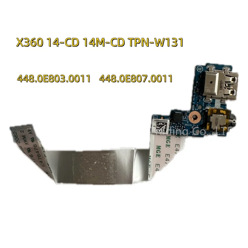 Для HP Pavilion X360 Convertible 14-CD 14M-CD TPN-W131 USB-аудиоплата с кабелем 448.0E803.0011 448.0E807.0011 полностью