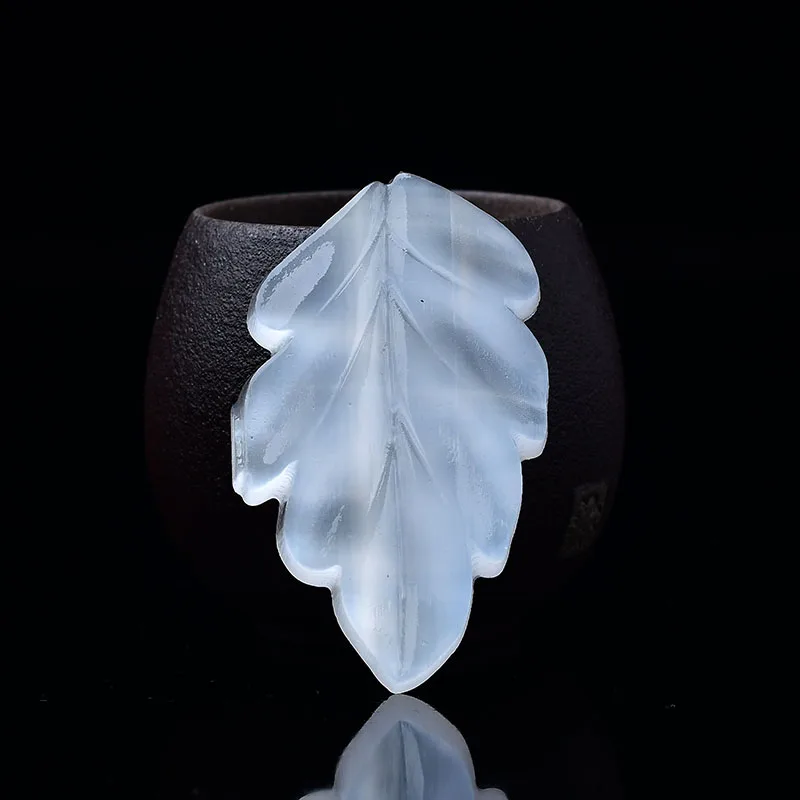 1 шт. натуральный белый селенитовый лист статуя скульптура подвески кристалл