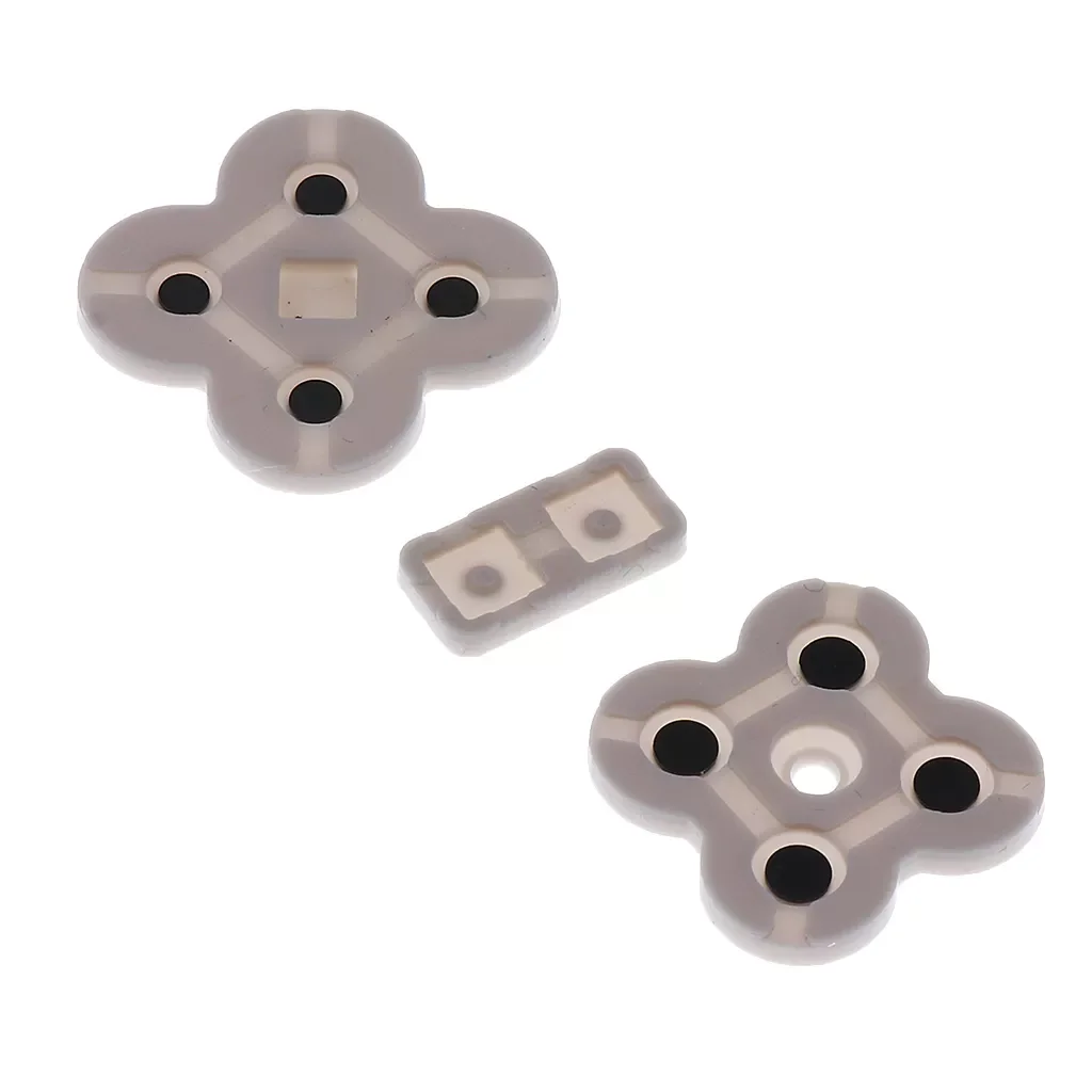 

3Pieces Replacement Buttons Conductive Pads For NDS Lite NDSL White