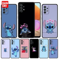 cute cartoon stitch phone case for samsung galaxy a51 a52 a03 a13 a31 a32 a50 a70 a71 note 20 ultra 5g korea casing style coque
