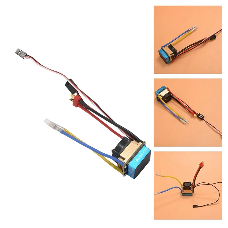 6 шт. X(480A) Бесколлекторный ESC для одного двигателя с охлаждающим вентилятором, водонепроницаемый, 2-4S, 3 режима, 5В 3А BEC для радиоуправляемых автомобилей. (art.: 3920dcfa6be0c) - 3920dcfa6be0c