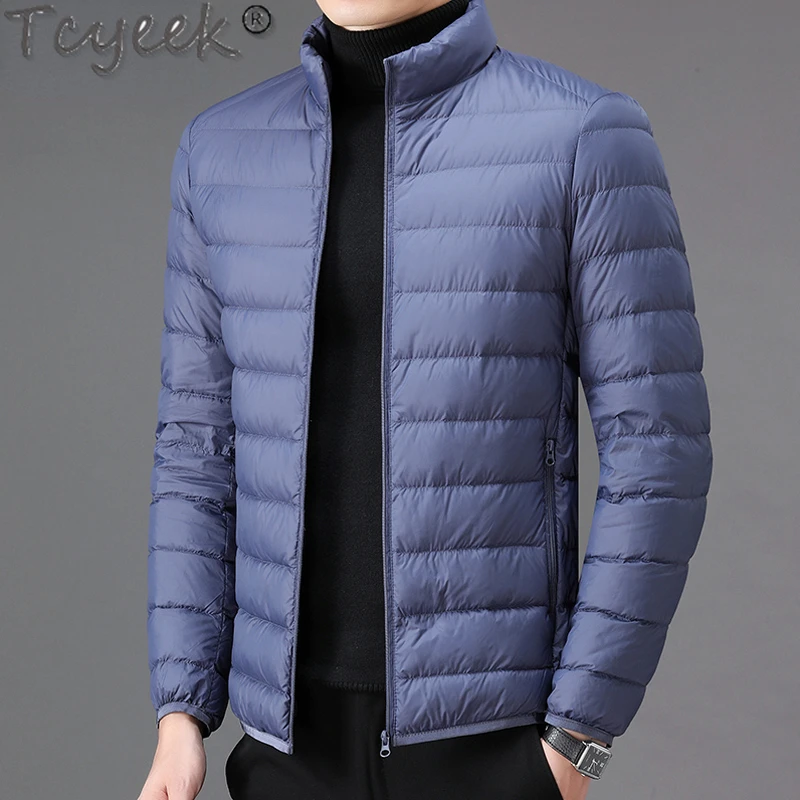 Tcyeek Men's Winter Coat Thin Short Down Jacket Men New Trendy Business Casual Man Coat Special Offer Jaqueta Inverno Masculina