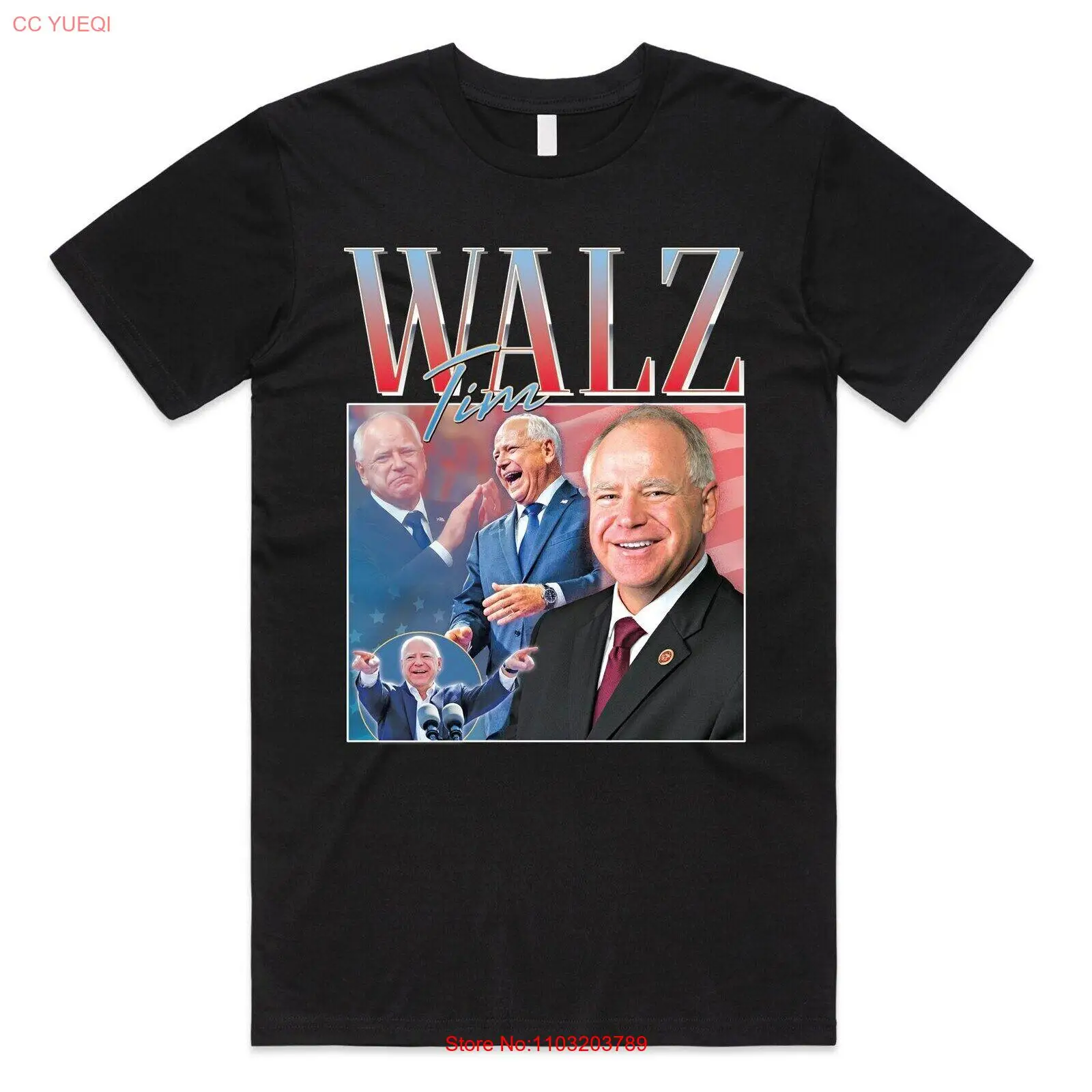 Tim Walz Waltz футболка дань памяти Tee Top US избирательная кампания вице-президент 202